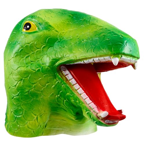 Masque en latex tête de serpent vert aux finitions réalistes