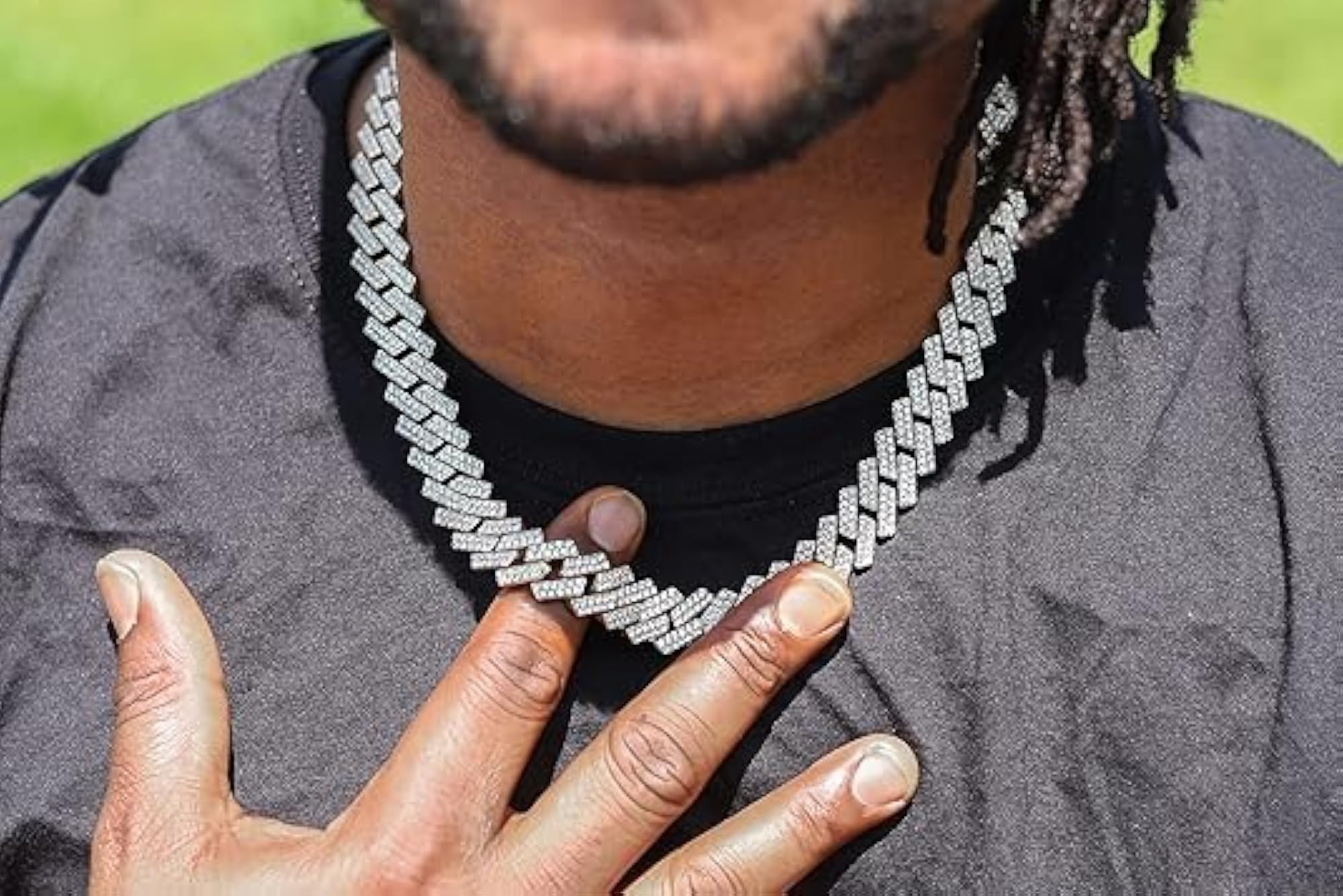 Men's Stylish Mc Stan Cuban Link Chain with Iced Zirconia