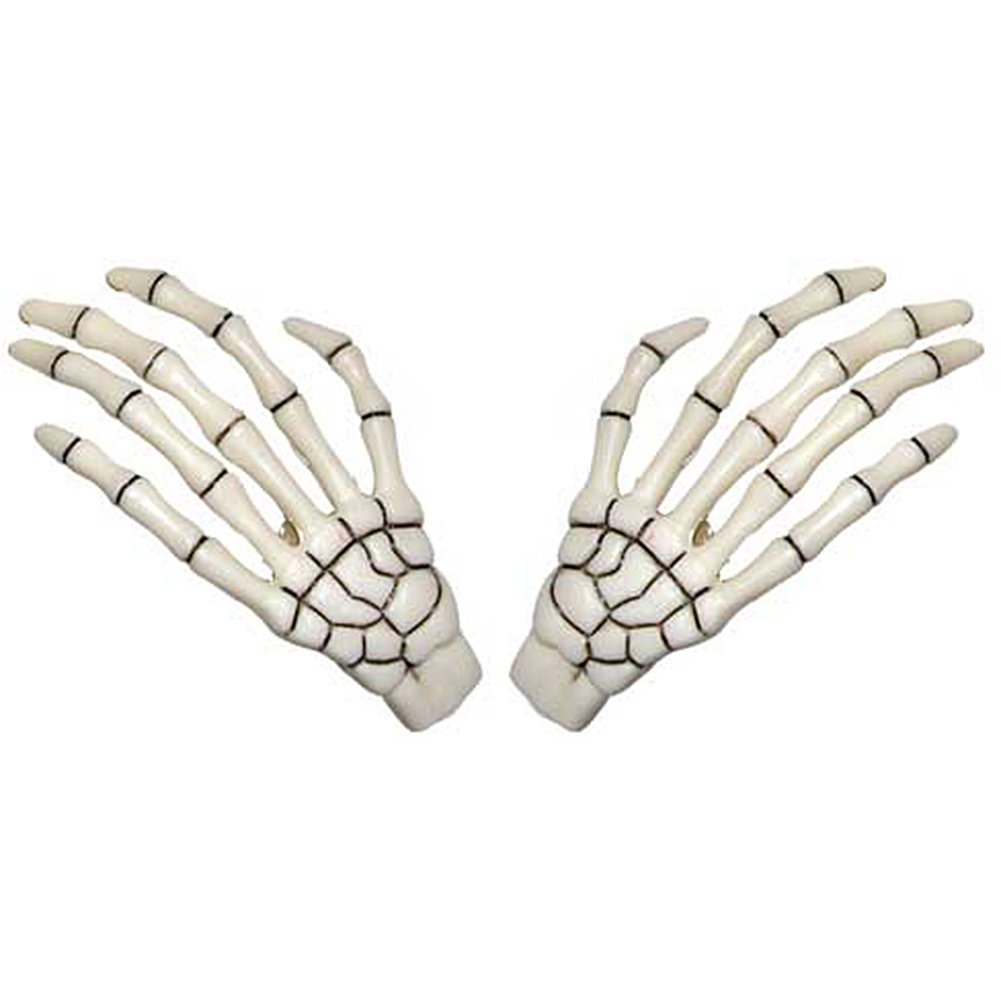 Kreepsville 666 Skeleton Bone Hand Hairslides White