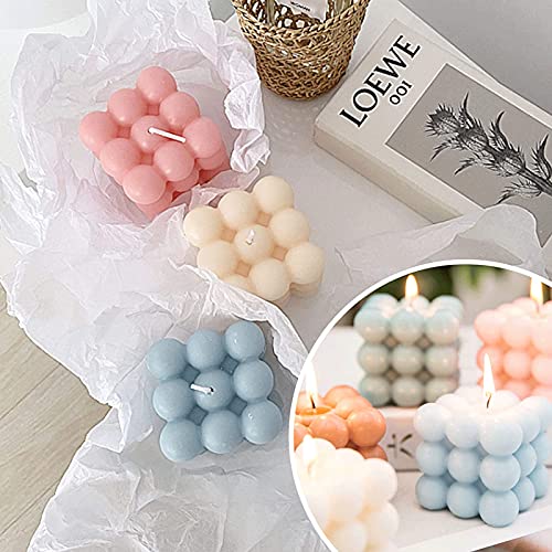 2 Stück Kerzen Formen Silikon,Bubble Kerzenform,Kerzenformen zum GieÃen,3D DIY Silikon Kerzenwachs Formen,DIY Stereo KerzengieÃform Seifenform – Bild 6