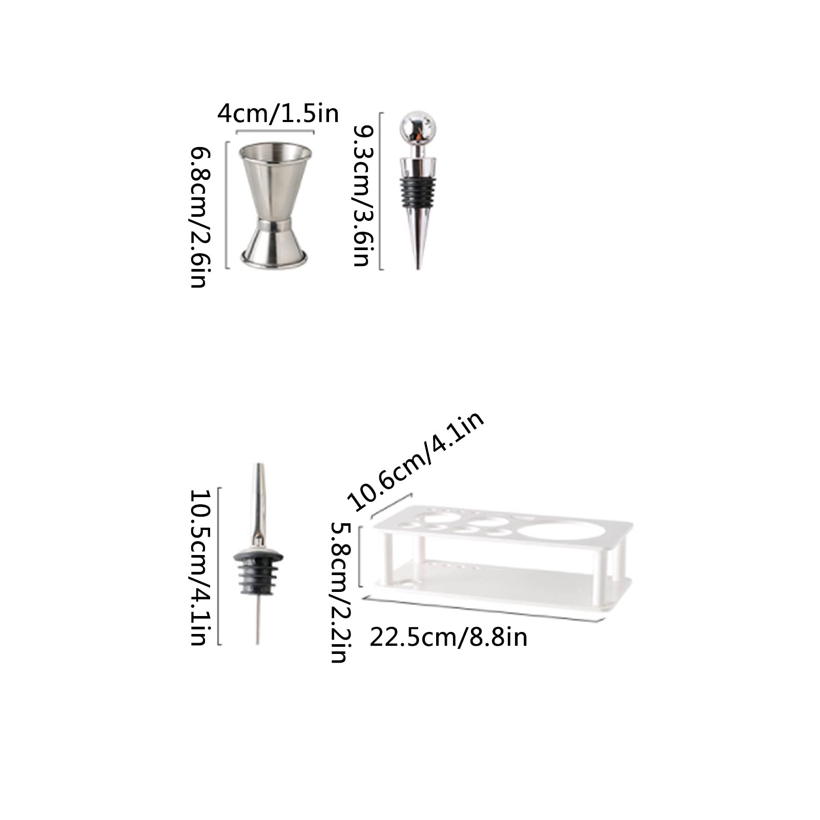 Juego de Coctelera Martini Shaker Cocktail Shaker Set,Perfect Home Bartender Kit para mezcla de bebidas,conjunto de herramientas de té de limón hecho a mano para la tienda de té de leche Agitador de C