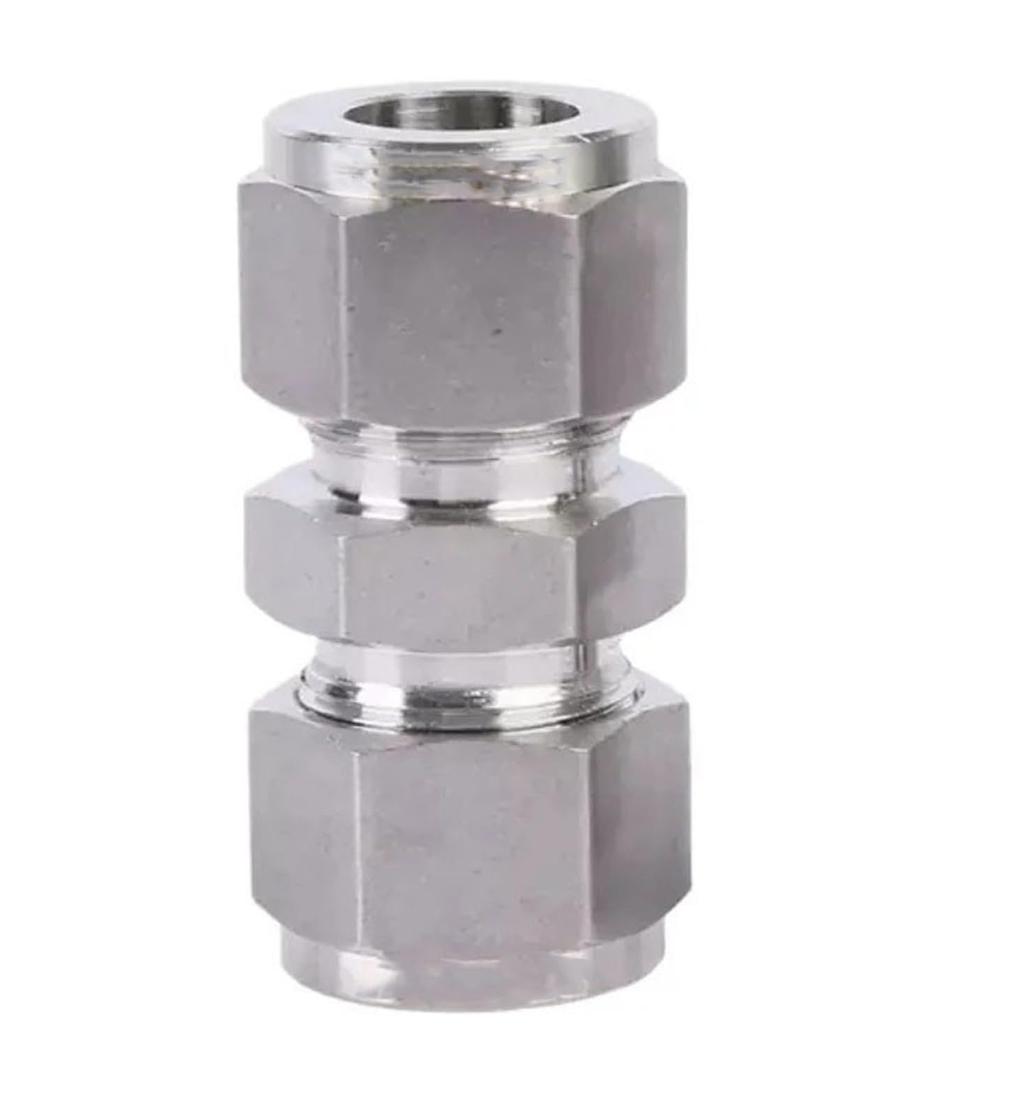 Unión de compresión tubo OD, acoplador Euqal acero inoxidable, conector tubería con tuerca seguridad UNF(12.7mm 1l2 Inch)