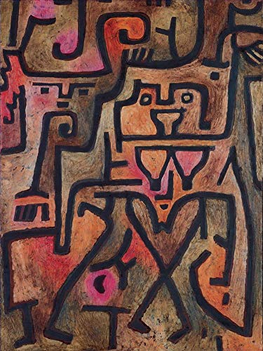 Huile sur toile Paul Klee Forêt Sorcière tableau abstrait moderne pour décoration murale