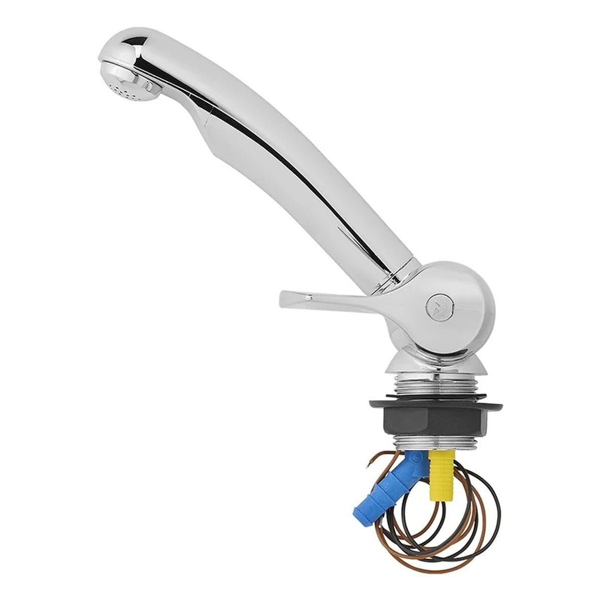 Kalt-Wasserhahn Keramik Style 12V Ø33 mm chrom Campingwasserhahn für Wohnmobil Wohnwagen