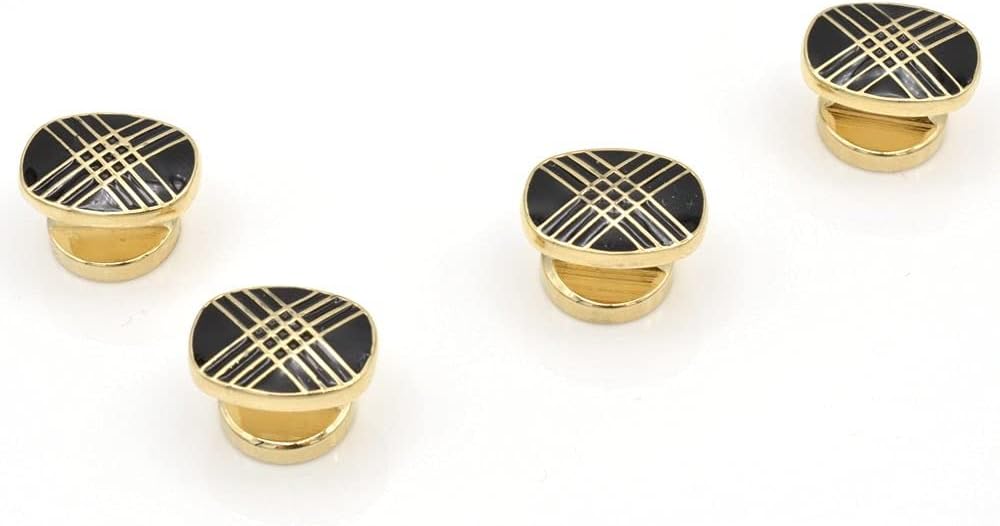 JJ Weston Black Enamel Shirt Studs. Made in The USA