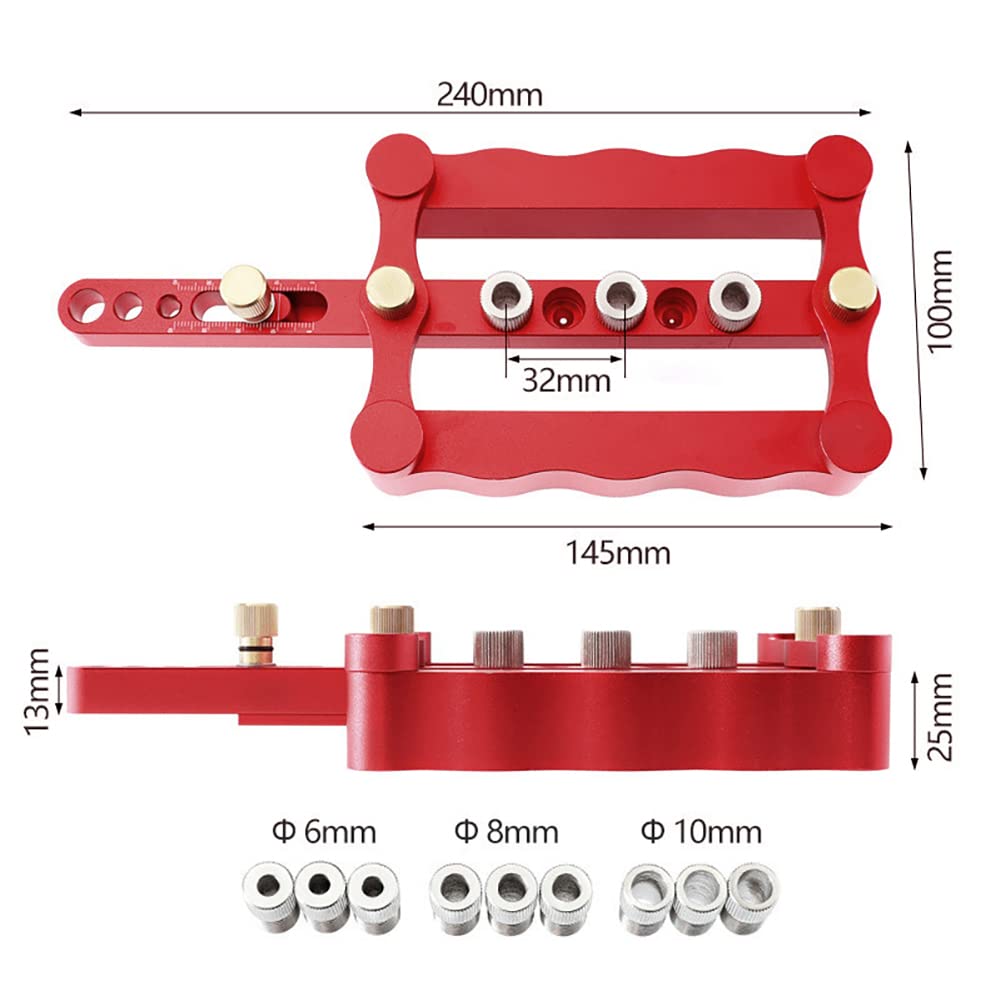 Joywayus Autocentrante Dowelling Jig Legno Tassello Foro Guida Foratura Lavorazione Del Legno Posizionatore Locator Aggiornamento Ondulato Festa Del Padre Regalo