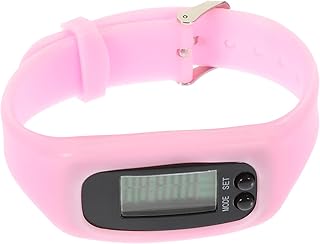 Hemobllo Pulseira E Ferramenta Pedômetro De Pulso Contagem De Passos Relógio Atividade Monitor De Pedômetro Andando Corrida Pedômetro Sílica Gel Rosa Pedômetro Relógio De Silicone