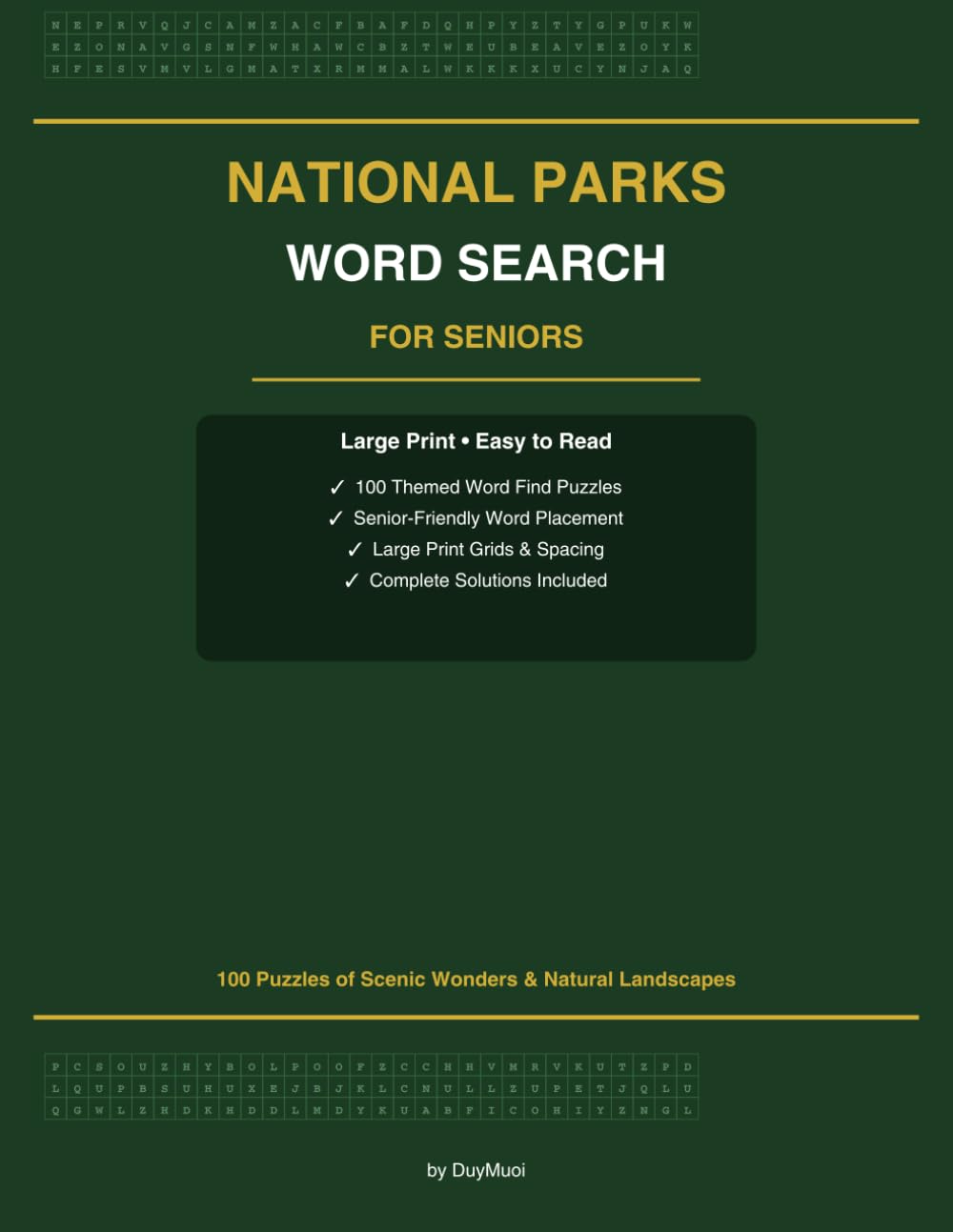 Large Print Word Search for Seniors: National Parks & Scenic Wonders: 100 Fun and Relaxing Word Find Puzzles of US National Parks, Historical Sites, and Natural Landscapes