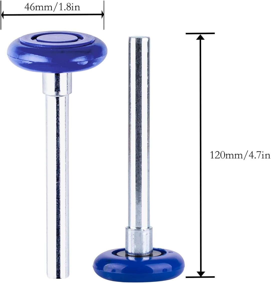 5 Pcs Nylon Garage Door Rollers 1.8 Inch Heavy Duty Garage Door Replacement Wheels Durable and High Load 6200RS Double Seals Precision Bearings (Blue)