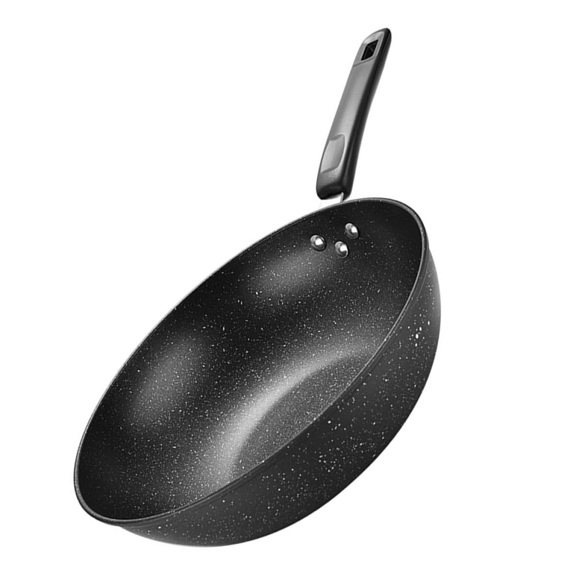 Wok en pierre maifan antiadhésif noir POPETPOP poêle à frire stable