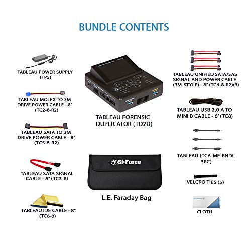 SiForce Tableau Forensic Duplicator - TD2u Bundle with Faraday Bag