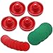 Hysagtek 4pcs 96mm Air Hockey Pushers Air Hockey Ball Mallet Porteros con 8pcs Pucks, Rojo
