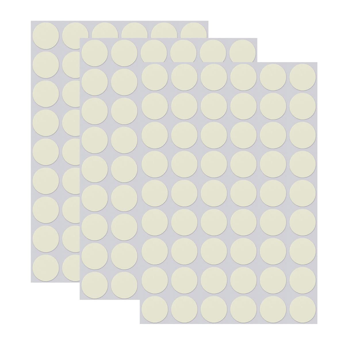 Autocollants cache-vis en PVC blanc 21mm pour meubles en bois lot de 162 pièces