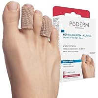 PODERM - ZEHENSCHUTZ HÜHNERAUGE/CALLUS GEL ARNIKA PATENTIERT - Lindert sofort den Schmerz - Verhindert Hornhautbildung - 100% natürliche Wirkstoffe - Nachgewiesene Wirksamkeit - Swiss Lab
