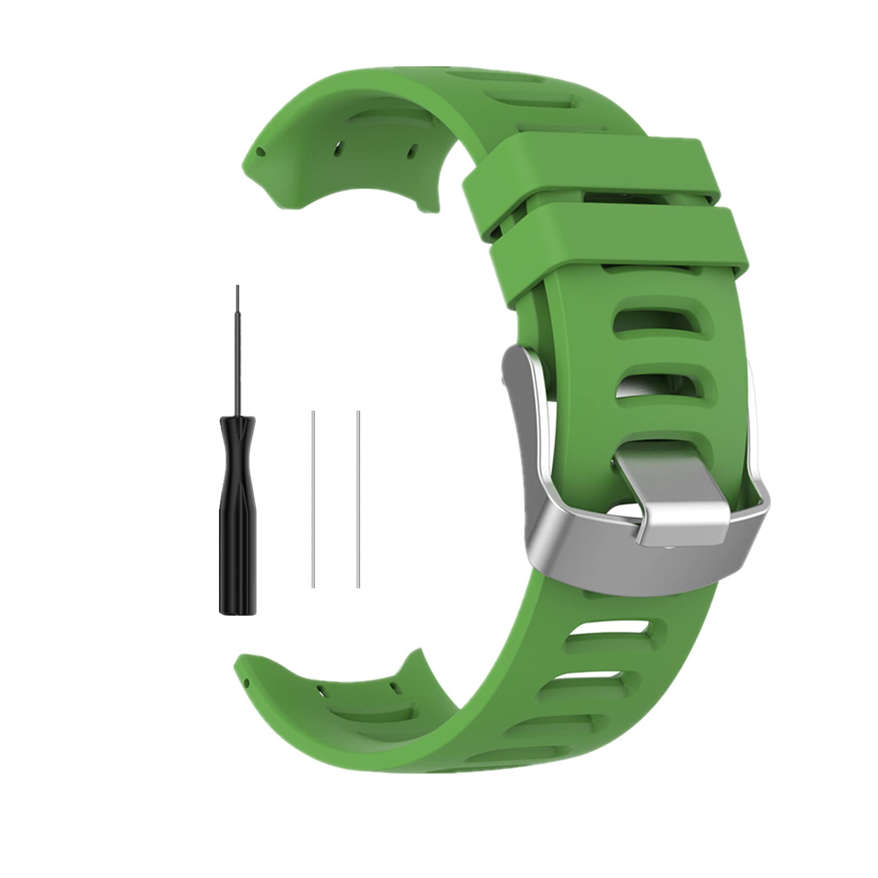 Muovrto Replacement Strap for Garmin Approach S3,Silicone Sport Watch Strap for Garmin Forerunner 610 (Green)