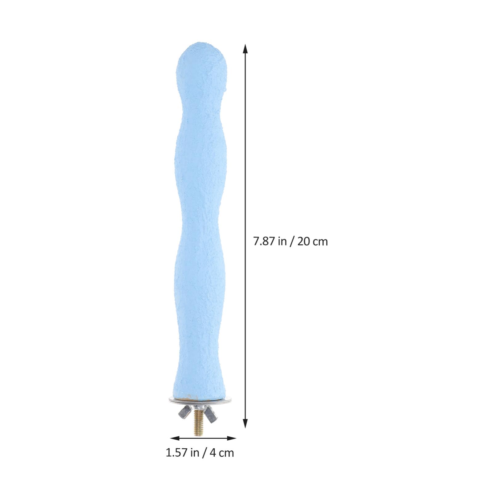 POPETPOP 20cm Wood Nail Grinding Perch Bird Cage Accessory Fun Engaging for Your Pet Birds Random Color