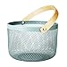 Colcolo Metalowy Kosz Z Siatki Drucianej, Trwały Antykorozyjny Chleb Owocowy Organizator żywności Do Domowego Przedszkole Spiżarnia Na, 25x17cm, Szaro-niebieski