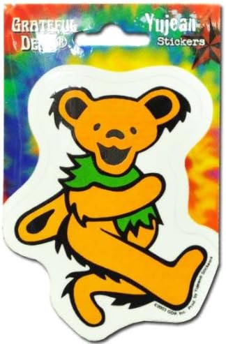 Grateful Dead / GDP Inc. 3" Grateful Dead Dancing Bear Sticker - Orange - 3" x 3" - Weather Resistant, Long Lasting for Any Surface