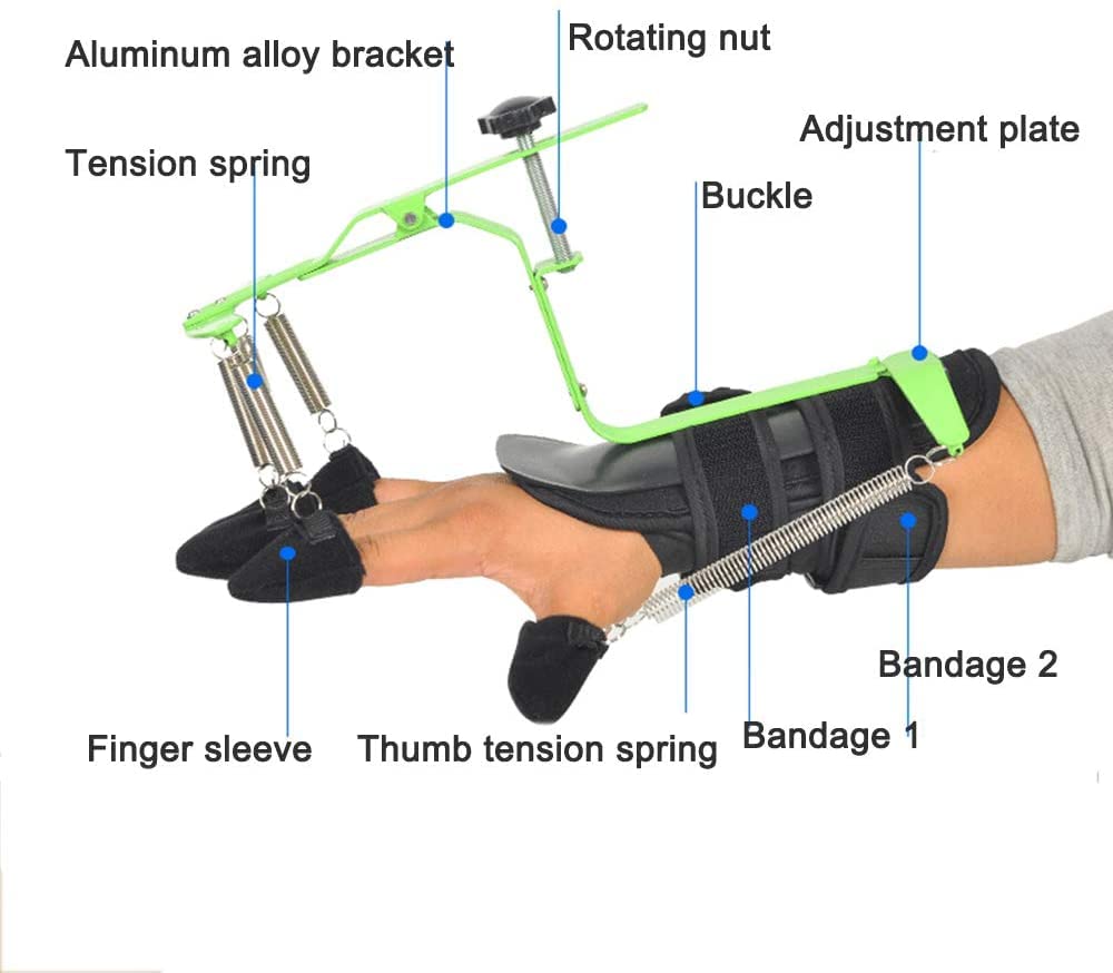 Cojín Ortesis De Muñeca Ajustable, Dispositivo De Ejercicio De Rehabilitación De Muñeca Edición Mejorada para Pacientes con Hemiplejía por Accidente Cerebrovascular Ejercicio De Tendones
