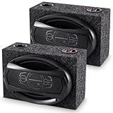Datanly 2 Pcs 2-Way Coaxial Car Audio Speakers with Speaker Box Enclosures Set 6 x 9 Inch 1000 W Max Power Constructed Car Stereo and Sound System Accessories Portable Audio Equipment for Vehicles