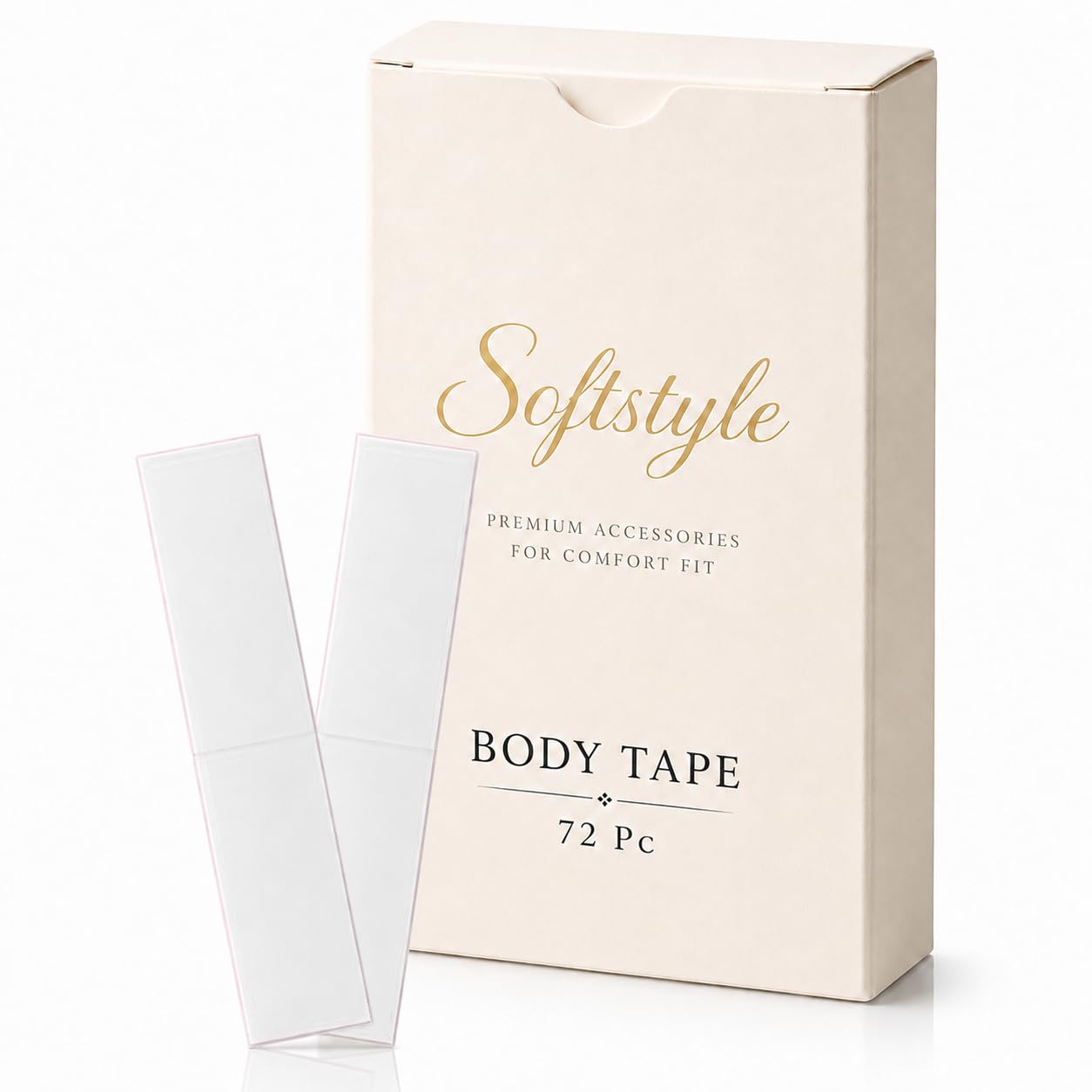 SOFTSTYLE Premium Fashion Body Tape to Stick Clothes for Women (Transparent - Pack of 72)-image-29