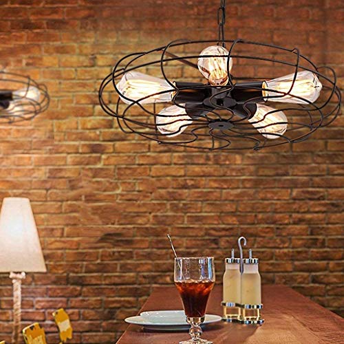 Ventilateur suspendu de style industriel avec chaîne réglable E27