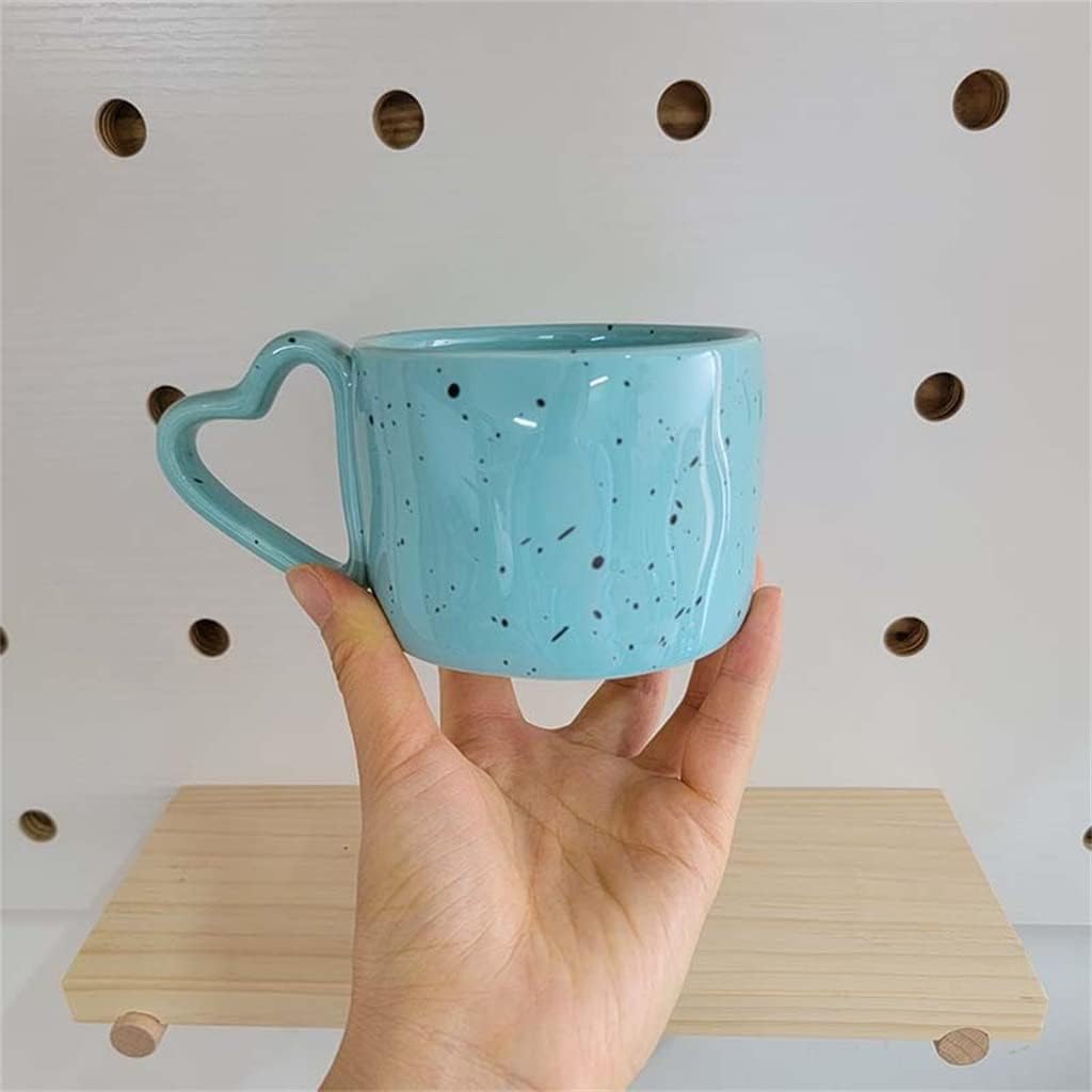 Korean INS Ceramic Splash Ink Dot Mug Ice Coffee Cups Milk Mark Tea Cup Office Mug Couples Cup(D)