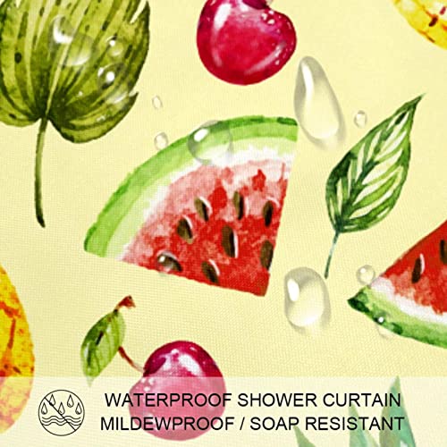 Rideau de douche pastèque et ananas 183x183 cm imperméable - 4