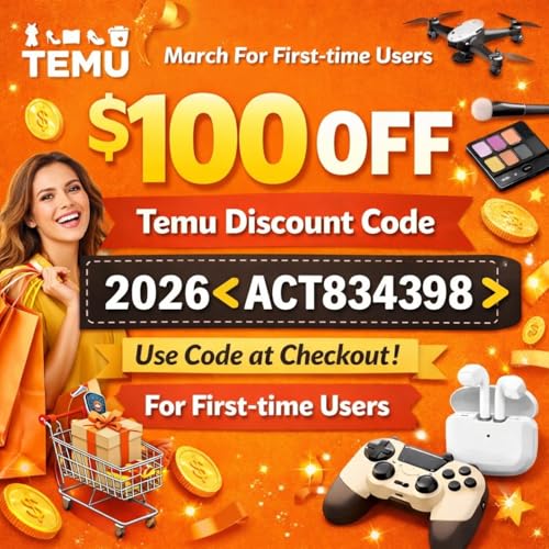 "$100 off"Temu Discount Code 2026{◄ACT834398►}March For First-time Users cover art