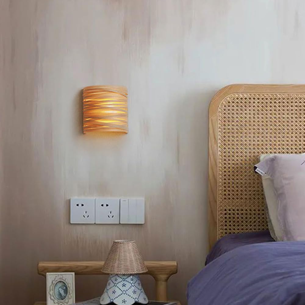 Kinkiet artystyczny, półcylindryczna lampa ścienna w stylu retro, do montażu wewnątrz, nowoczesne oświetlenie ścienne w stylu nordyckim do korytarza hotelowego