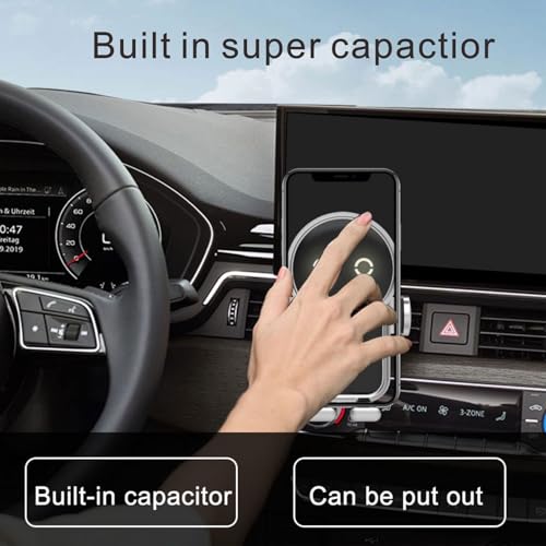 Cell Phone Holder Wireless car Charger,15W Auto Clamping Phone Holders for Your car fit for iPhone 16 15 14 13 12 Mini Pro Max 11 XR, Samsung Galaxy S24 Ultra S23 S22 S21+ Note 20 (Silver) - image 9
