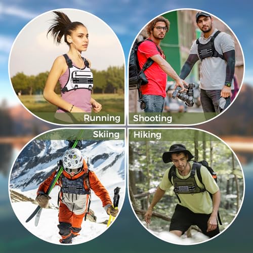 Image of Muserise Sports Chest Bag For Men Women, Water Resistant Lightweight Front Chest Pack, Running Vest Bag With Built-In Phone Holder & Extra Storage For Workouts, Running, Cycling (Olive)