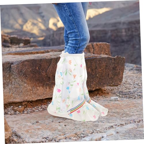 Protector de botas antideslizante reutilizable Outanaya, 1 par, transparente y moderno, para actividades al aire libre y lluvia, diseño alto miniatura 4