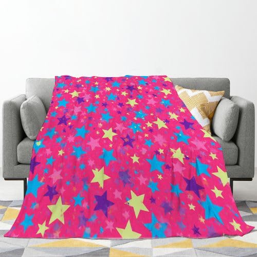 Mantas para Sofas Grandes 220x240 Estampado de Estrellas, Manta Termica Franela Mantilla Felpa para Cama 135/150, Mantitas Polar Suave y Cálida para Perro Mascota Habitacion Dormitorio_7229a