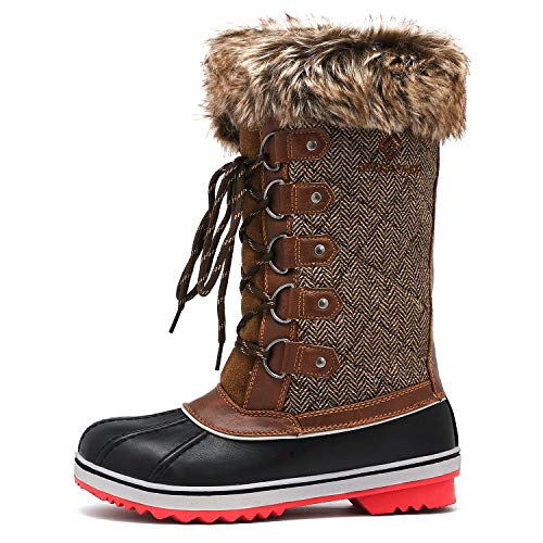 DREAM PAIRS Women's River_1 Mid Calf Waterproof Winter Snow Boots2