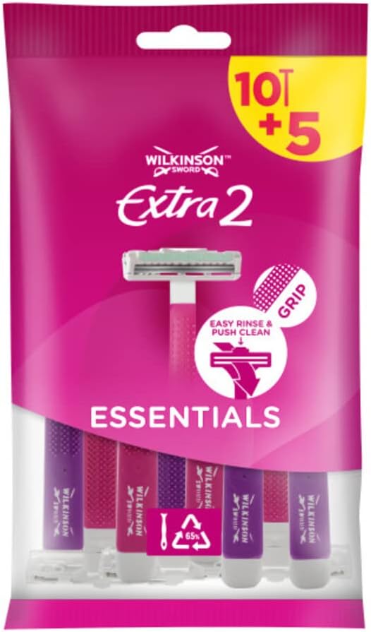 Extra 2 Beauty - 2-Blade Disposable Razors for Women