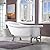 WOODBRIDGE B0023-B/N-Feet+B/NDrain Bathtub, Brushed Nickel