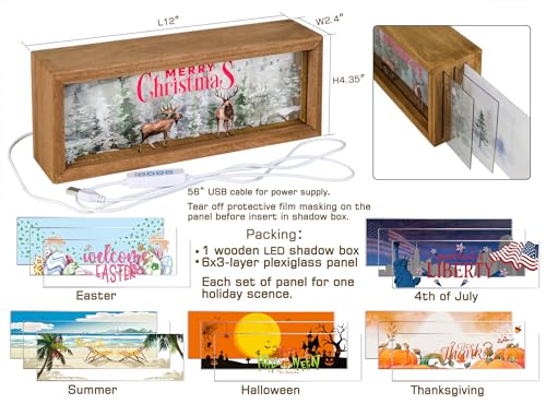 Sailingstoryinterchangeableholidaydecor6seasonaldecornightlightshadowboxeastersummer4thofjulyhalloweenthanksgivingchristmasdecorations  Urban Country Home Decor Sailingstory interchangeable holiday decor 6 seasonal decor night light shadow box easter summer 4th of july halloween thanksgiving christmas decorations  urban country home decor