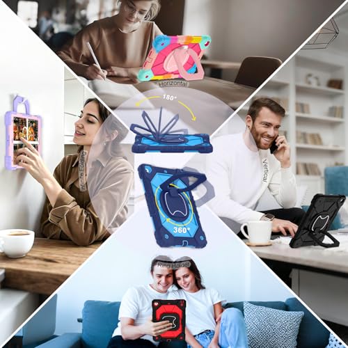 Image of Auizotl Case for iPad 9th /8th /7th Generation 10.2 Inch iPad Case 9th Generation with Screen Protector /Rotate Stand /Pen Holder,Military Grade Shockproof i Pad 9th /8th /7th Gen Cases,Navy Blue