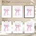 Shescrzionu 4 PCS Coquette Room Decor and Pink Bow Decor Dorm Wall Art Decor Aesthetic For College Teen Girls, Bible Verses Wall Decor, Preppy Posters for 10x8 Inch Set of Bow Pictures for Bedroom - A02