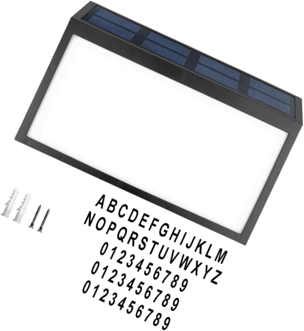 1set Solar Powered Address Sign Light Plaque for Outdoor Use Energy Saving Illumination for Home Address Identification