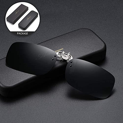 Polarized FLIP Clip On Sunglasses over Glasses for Men Women UV Protection2