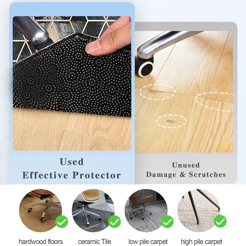 Tapis de chaise de bureau rond 150 cm pour protection efficace des sols en bois dur