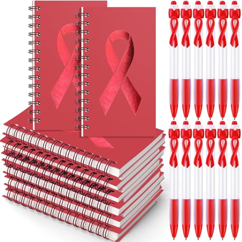 Bloc-notes rétractable cancer rectum et stylo bille prévention rouge