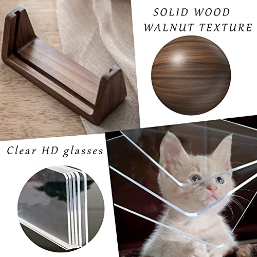 Weimeltoy 5X7 Walnut Wooden Picture Frame,Brown Photo Frame With Double Side Acrylic Glass Cover, 2Pcs Horizontal Vertical Photos For Table Top Or Desktop Display, Gift For Family, Partner And Friends Gifts #TOP2