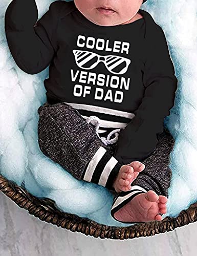 Fommy Newborn Baby Boy Clothes New to The Crew Letter Print Romper+ Pants+Hat 3PCS Outfit2