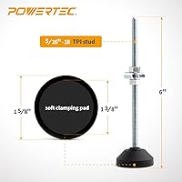 Vista 2 de POWERTEC 71700 Pie de abrazadera de palanca, 6 pulgadas de largo (paquete de 2)