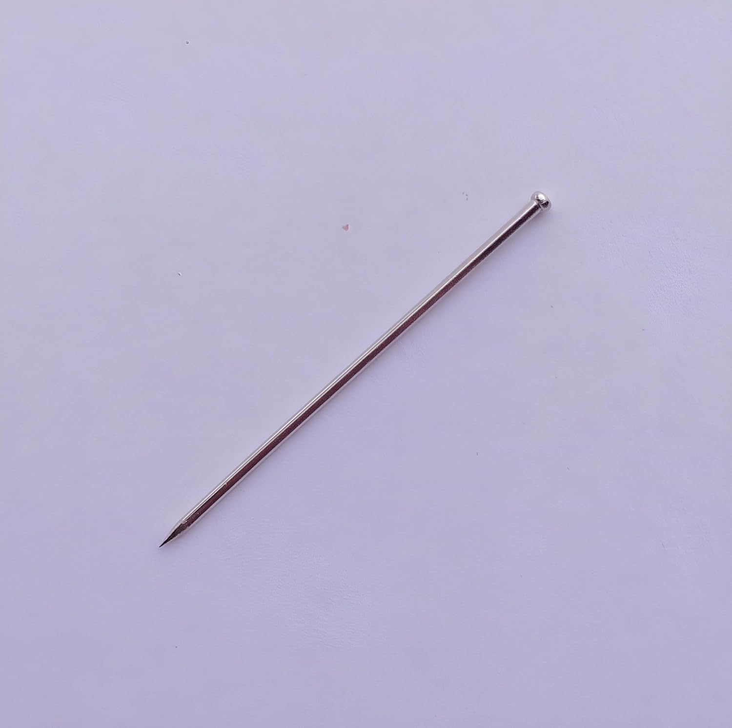 Paper Pin Box - 350 Pieces (Approx) - 36 mm Long (1.4 Inches) - Office Pins Set - Premium Nickel Plated - Cloth Pin - Solid Heads - Craft Pins - Pointed Needle - Rust Proof Steel 4
