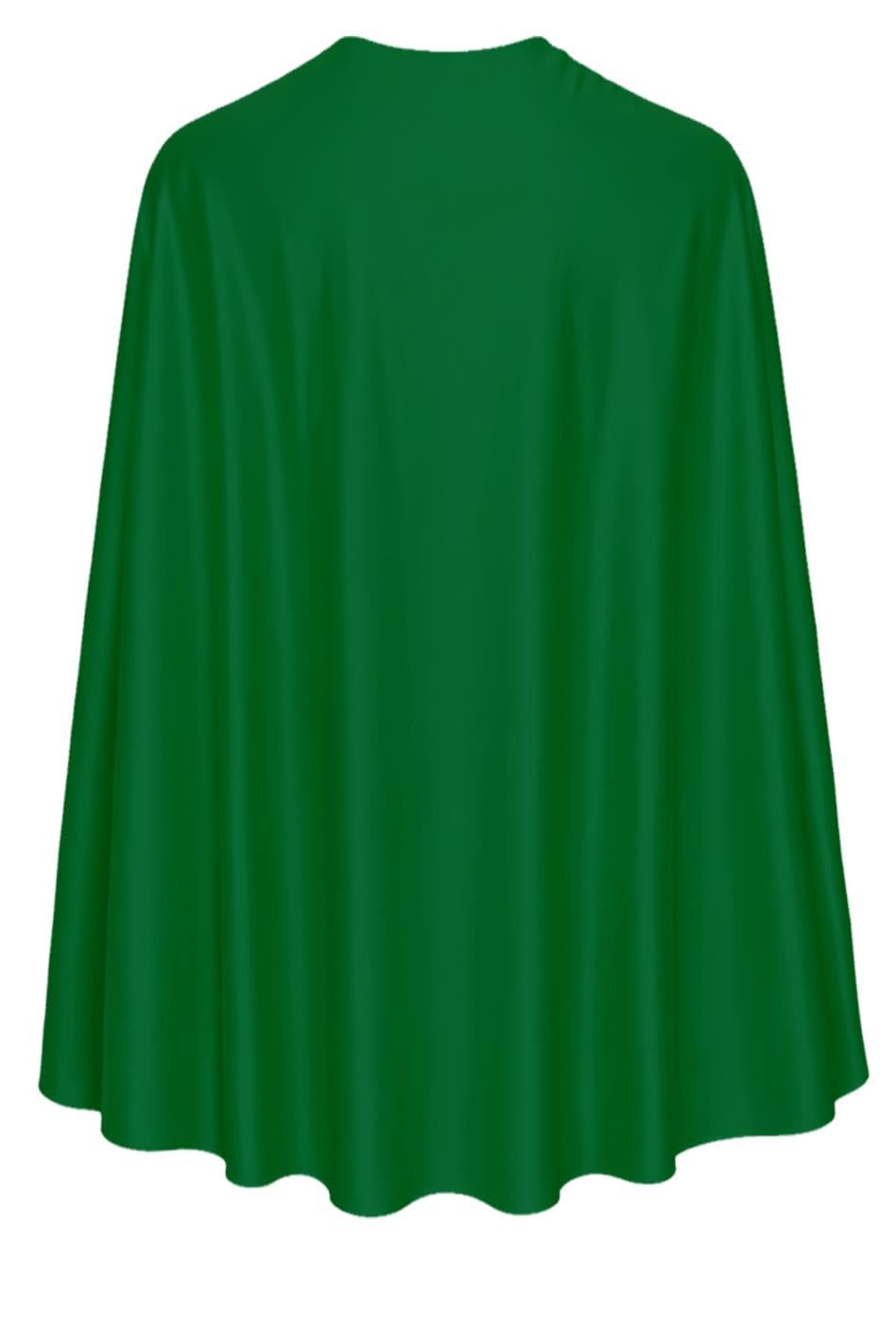 The Dragons Den Adults 48" Polyester Plain Green Superhero Cape Super Hero Costume Fancy Dress Accessory [Green 48"]
