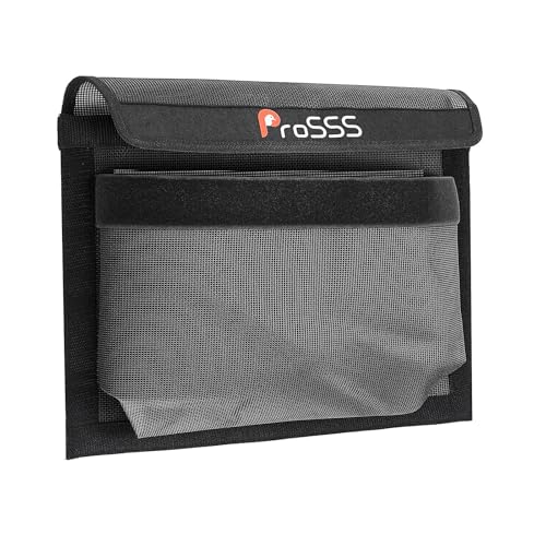 ProSSS Boat Storage Mesh Bag with Secure Closure Flap - 13.7' x 9.8' - Upgraded Leak-Proof Design/Adhesive Backing/Perfect Boat Organizer-Boat Accessories-Keeps Contents Secure in Rough Waters